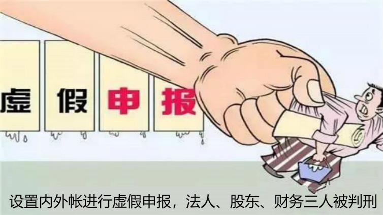 設置內外帳進行虛假申報，法人、股東、財務三人被判刑